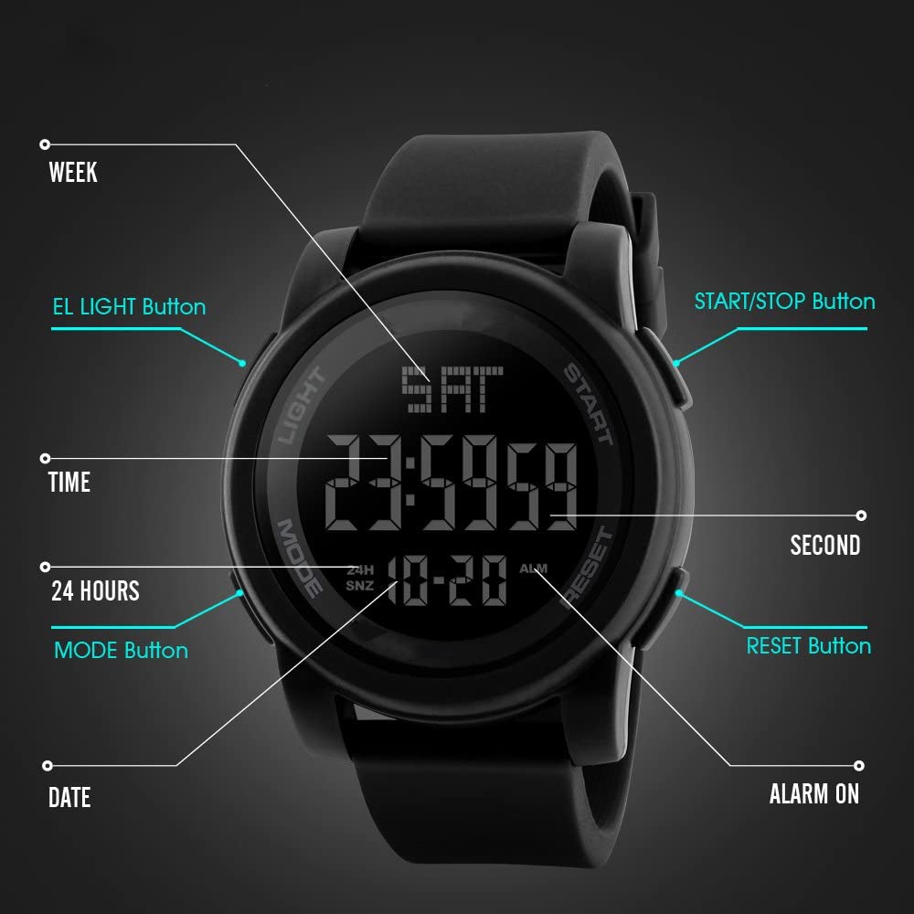 Simple Sport Digital Men’s Military Watches Electronic LED – Zulo Shop